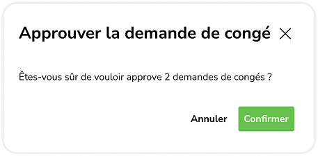 Approbation en bloc des demandes de congés